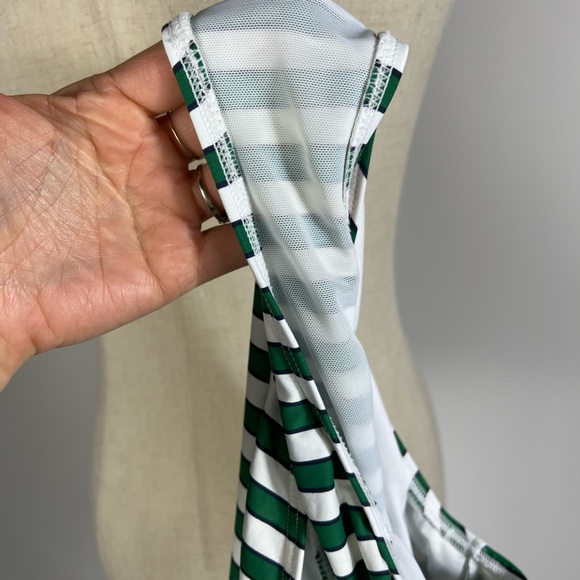 NIPTUCK SWIM Green White Striped Multi Fit Cup One Piece Swimsuit Womens 10 - Picture 8 of 10